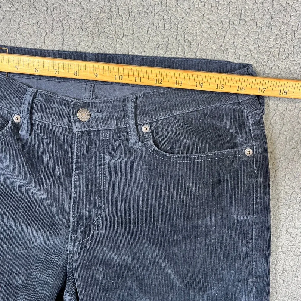 Levis 514 Straight Fit Corduroy Pants Mens 33x32 Navy Blue Stretch 00514-0729